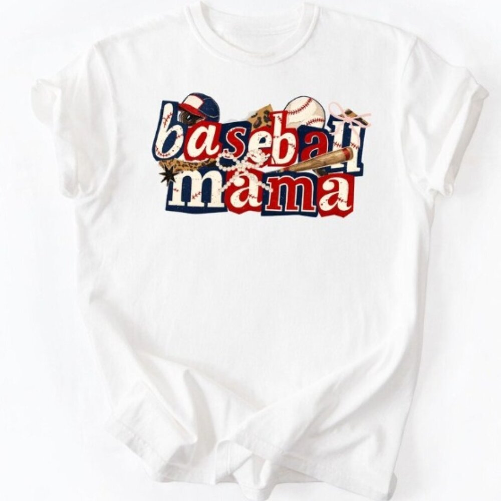 Baseball Mama Shirt, Ransom Letters Game Day Tee